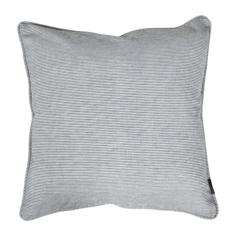 Pude m/fyld 50x50cm bomuld - Dark Blue/white