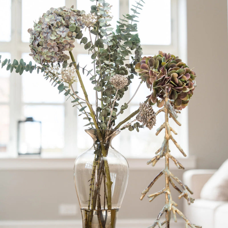 Blomst - Hortensia stilk 57cm - purple/green
