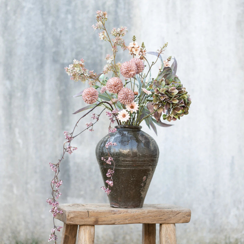 Kugle krysantemum stilk 64cm - dusty rose