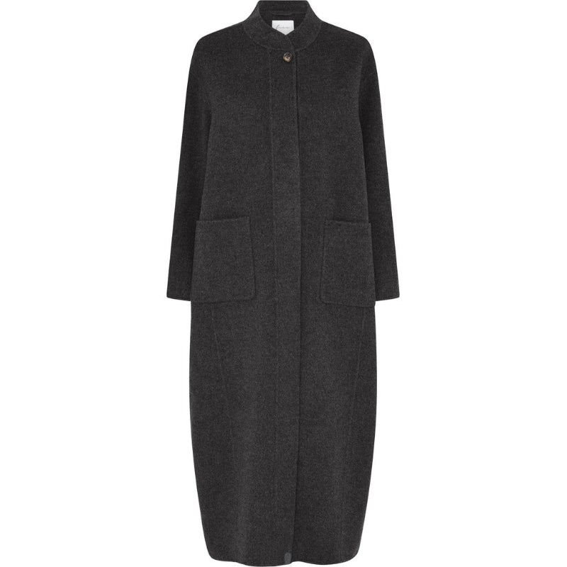 Wool Jacket long - Chicago - chocolate torte melange