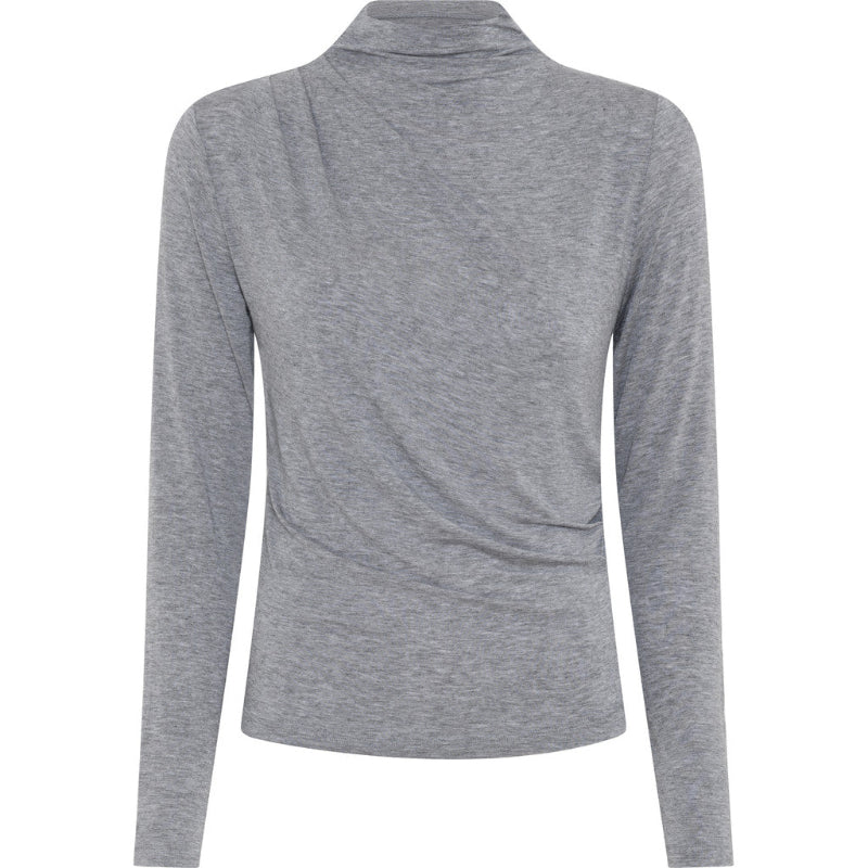 Detroit drap top - Cashmere - medium grey melange