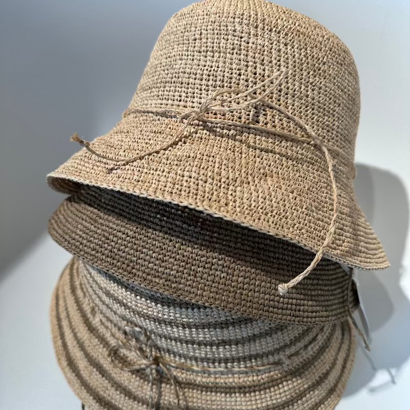 Sommerhat - Bucket - Natur - 100% raffia