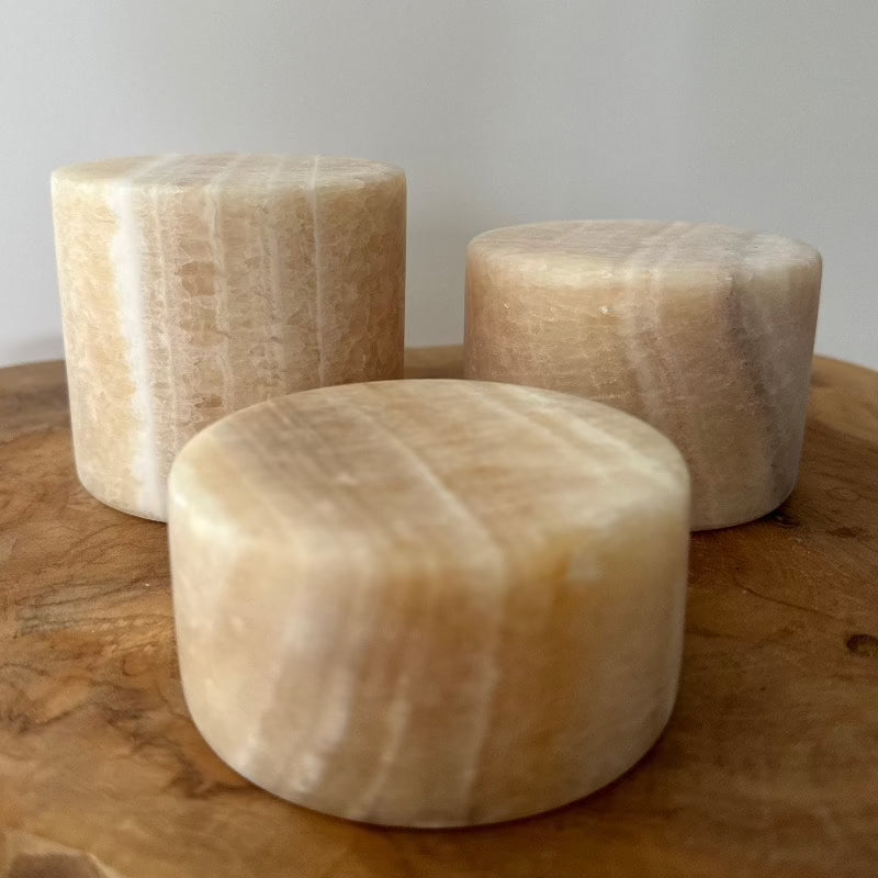 Marmor Bordlys - Gylden - Silk Mat - Large