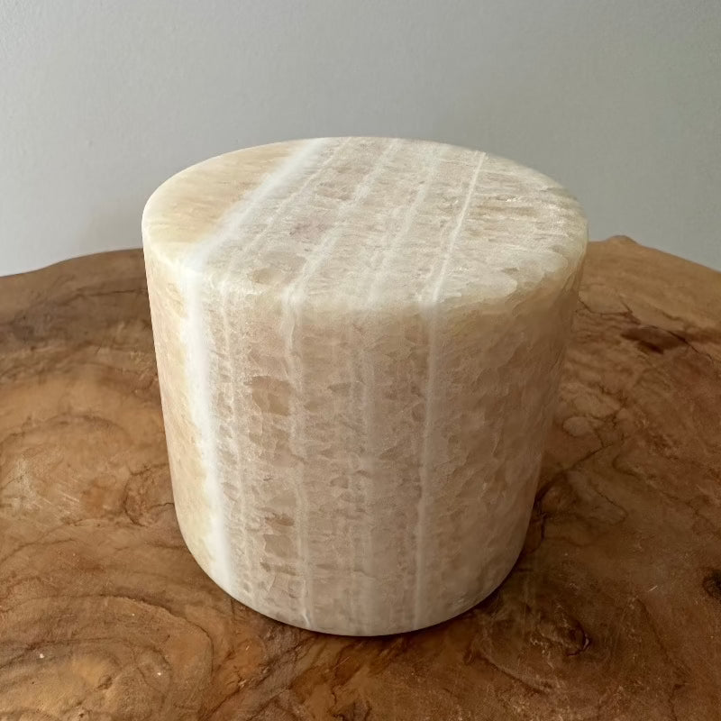 Marmor Bordlys - Gylden - Silk Mat - XL