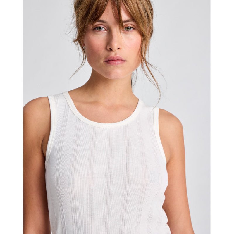 Alberte - S´less bomulds Top - white - Nordic Home Living