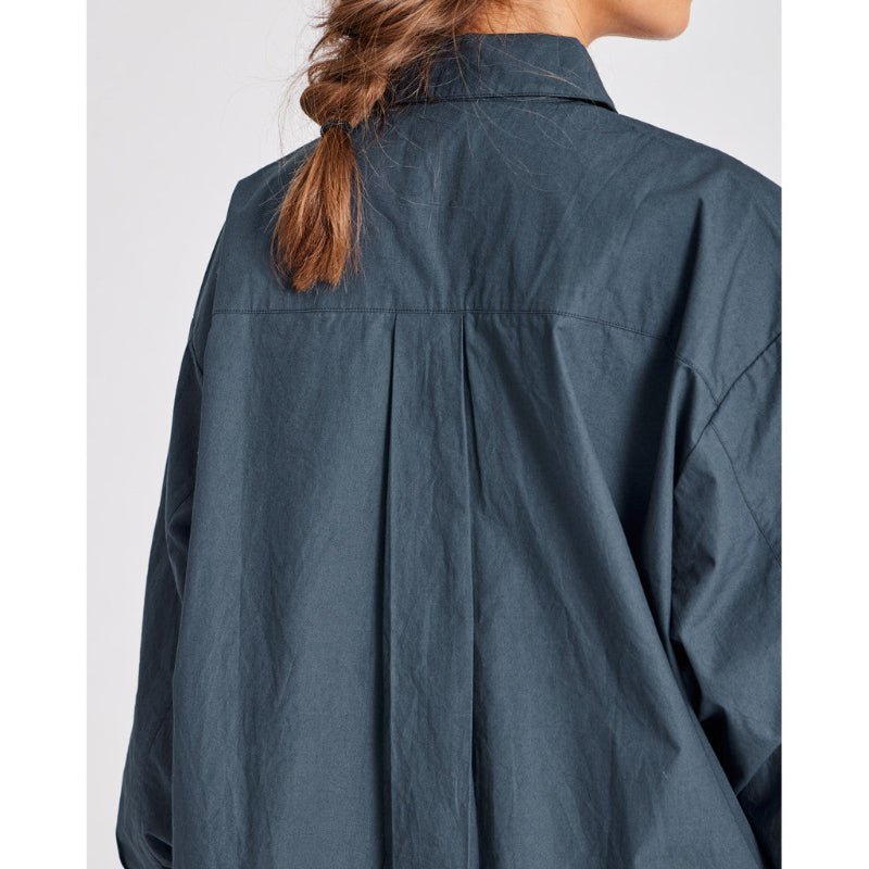 Astrid - L/S Poplin Shirt - Denim Blue - Nordic Home Living