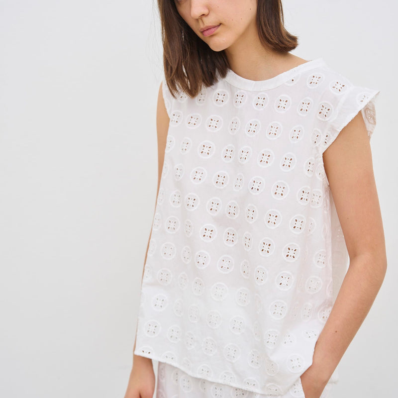 Augusta Leaf top - White