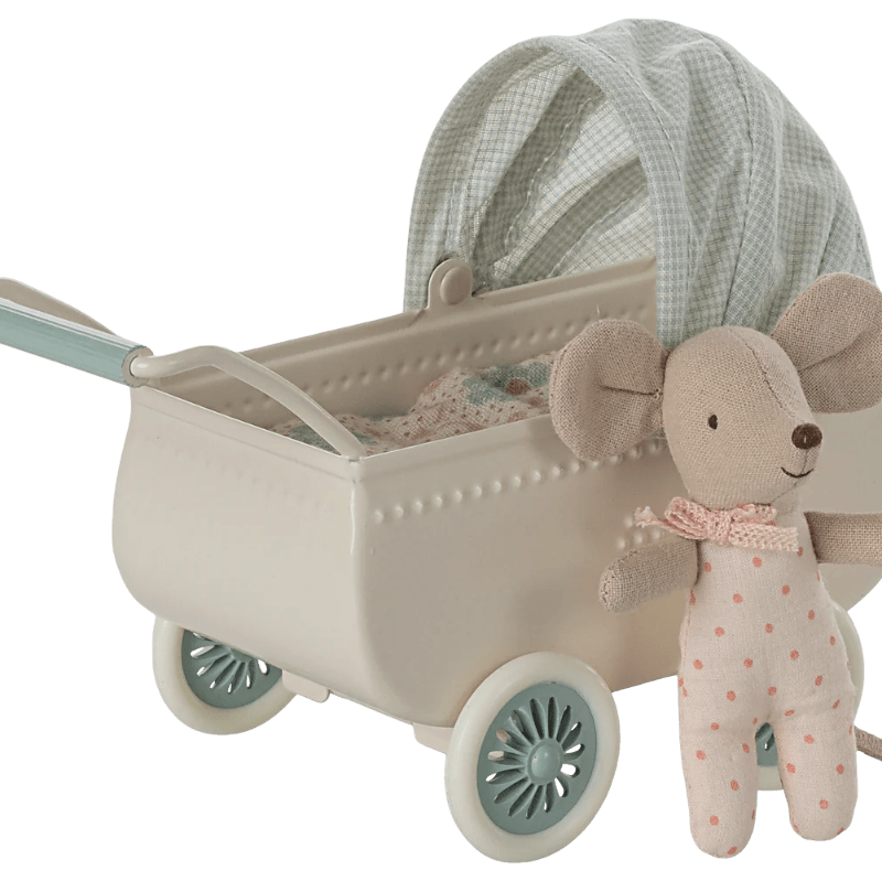 Barnevogn med babymus - Micro - Blå - Nordic Home Living