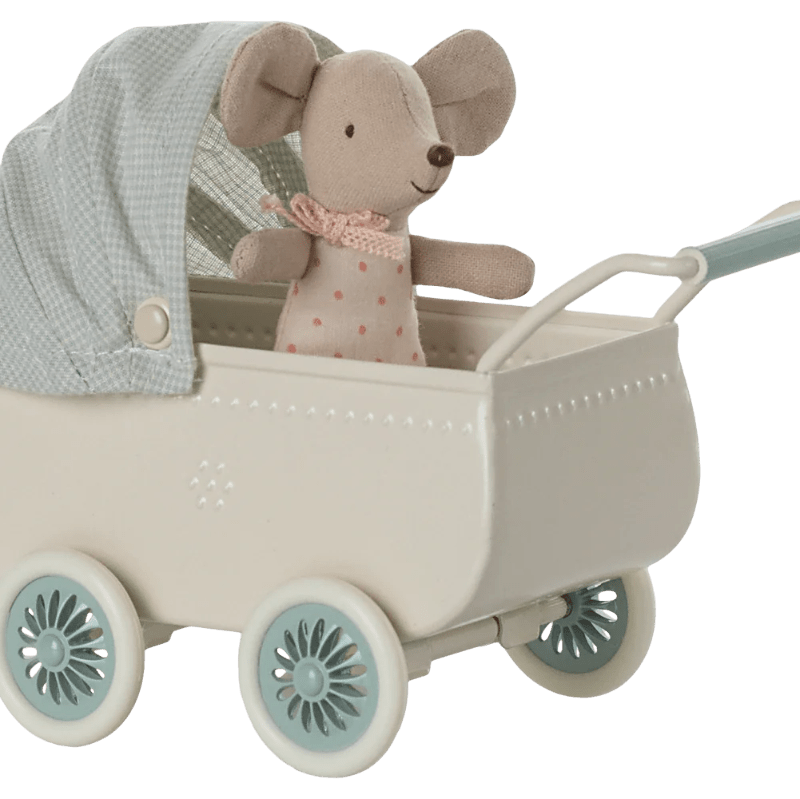 Barnevogn med babymus - Micro - Blå - Nordic Home Living