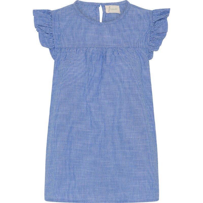 Bluse - Stockholm - Blå/hvid strib - Nordic Home Living