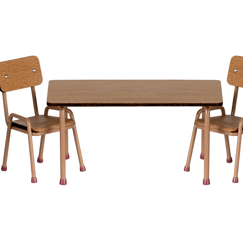 Bord og stole - mus - mørk pudder - Nordic Home Living