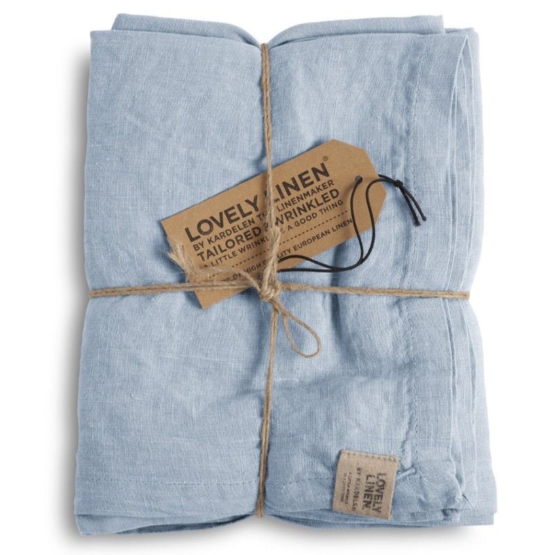 Bordløber - Hør - 47x150 cm - lyseblå - Nordic Home Living