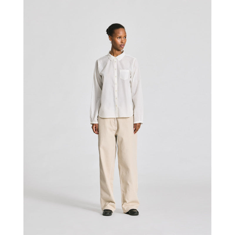 Britta- L/S cotton Shirt - Egret