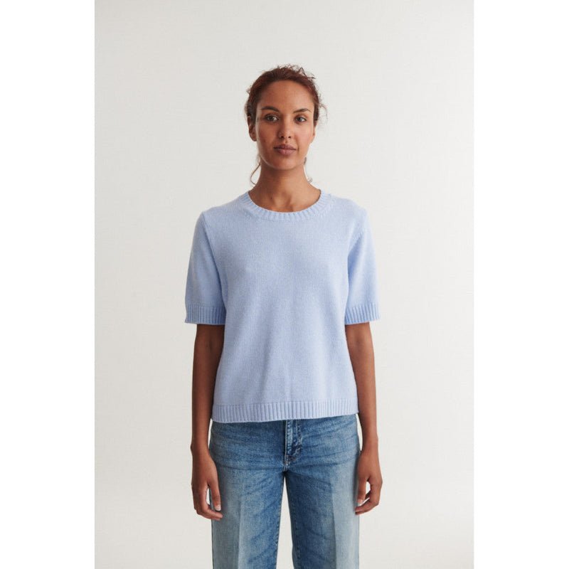 Cady - SS - Strik - Lyseblå - Nordic Home Living