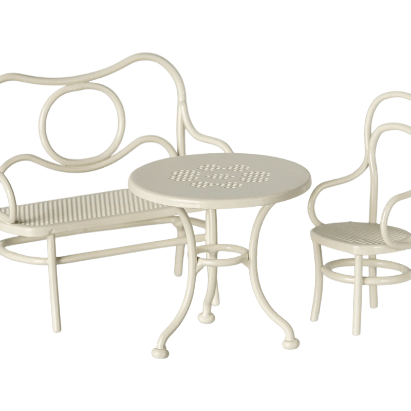 Cafésæt - mus - lille - Råhvid - Nordic Home Living
