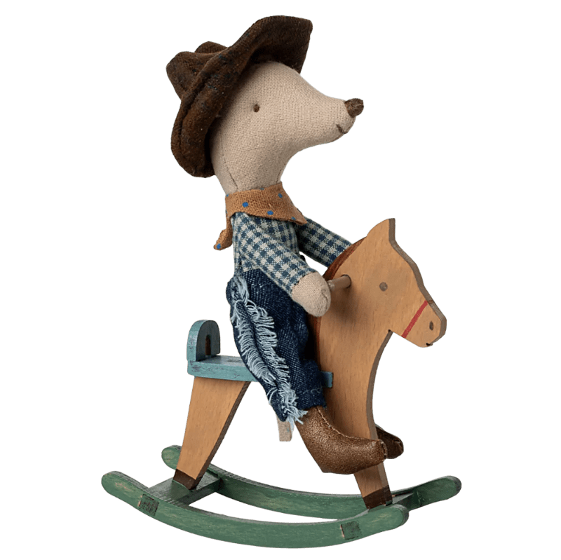 Cowboymus på gyngehest - Nordic Home Living