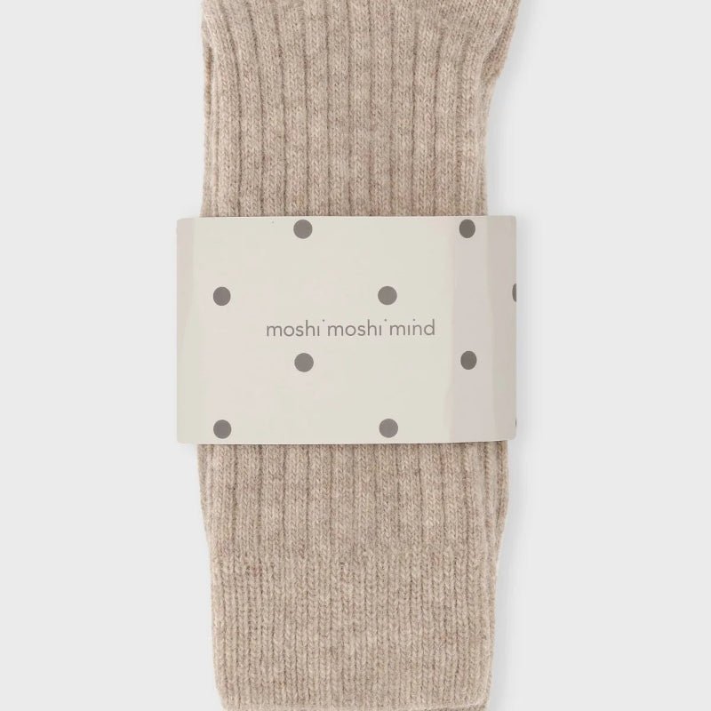 Cozy rib socks - taupe melange - Nordic Home Living