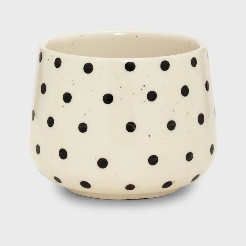 Cup - Ecru/black - Dots | moshi moshi mind - Nordic Home Living
