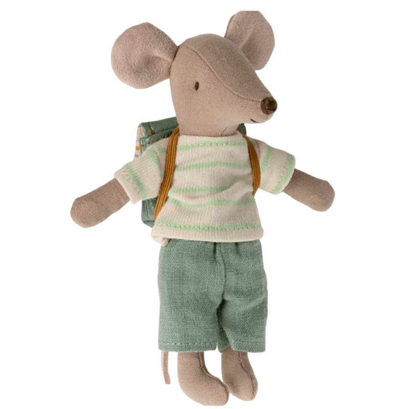 Cykel mus - Storebror med taske - mint | Maileg - Nordic Home Living