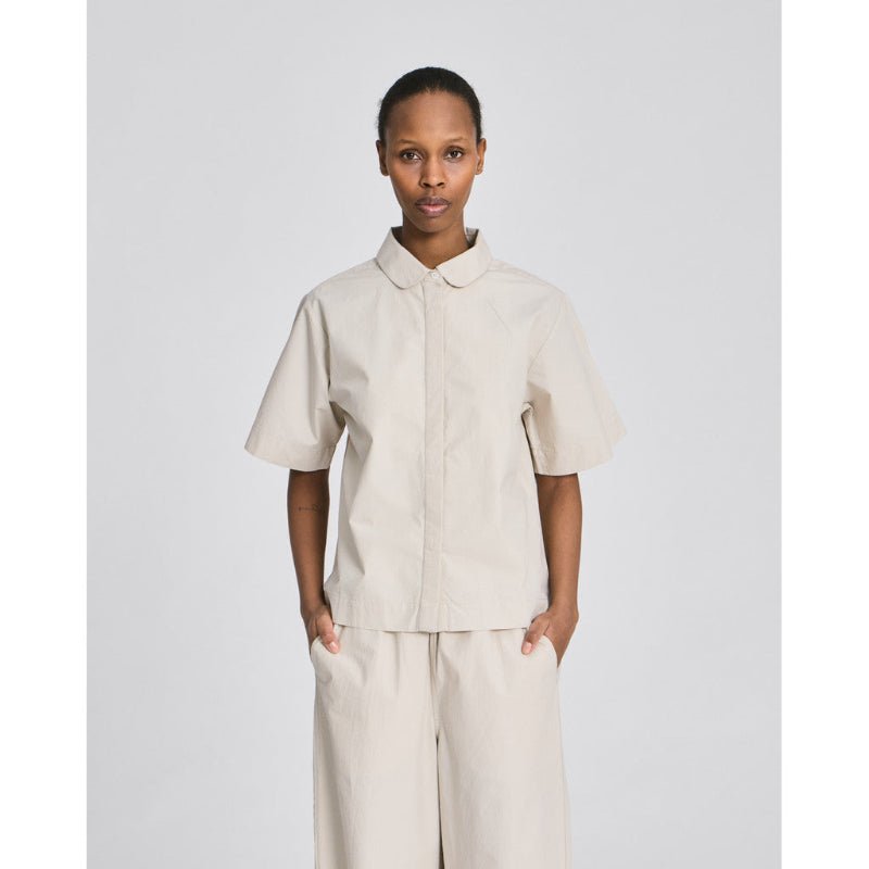 Elena - S/S Poplin Shirt - Ancient grey - Nordic Home Living
