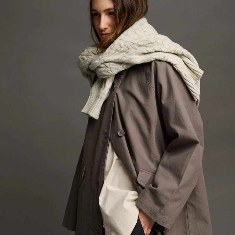 Ella Coat - Canvas - Kakhi grey - Nordic Home Living