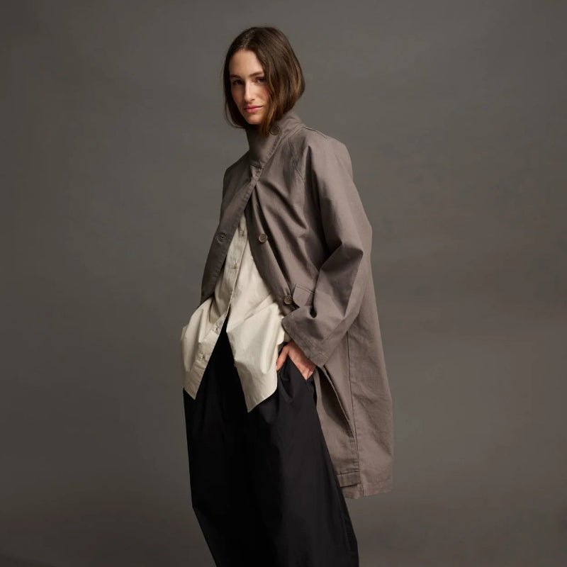Ella Coat - Canvas - Kakhi grey - Nordic Home Living