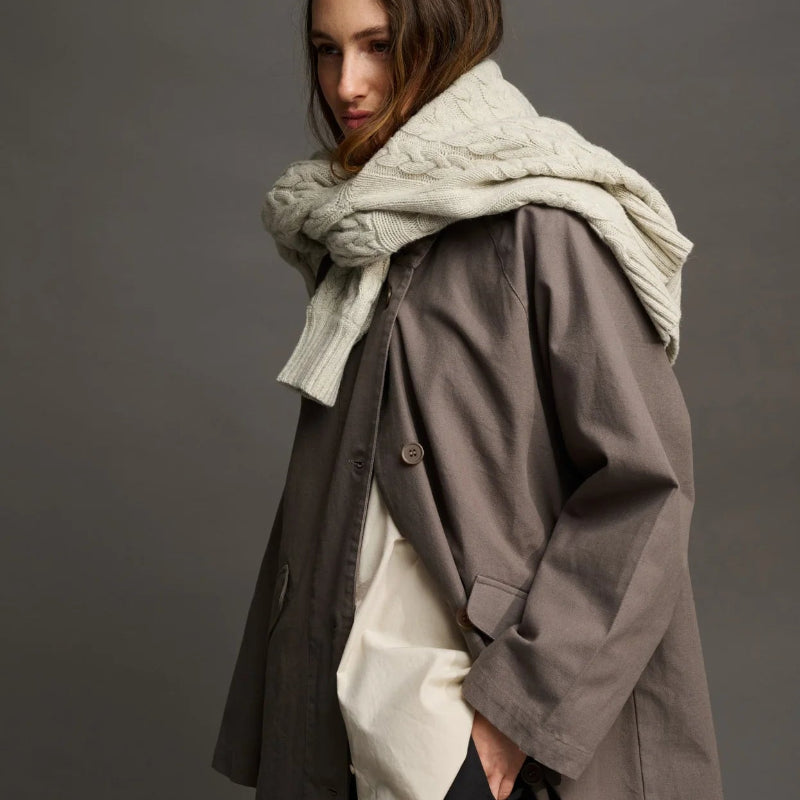 Ella Coat - Canvas - Kakhi grey