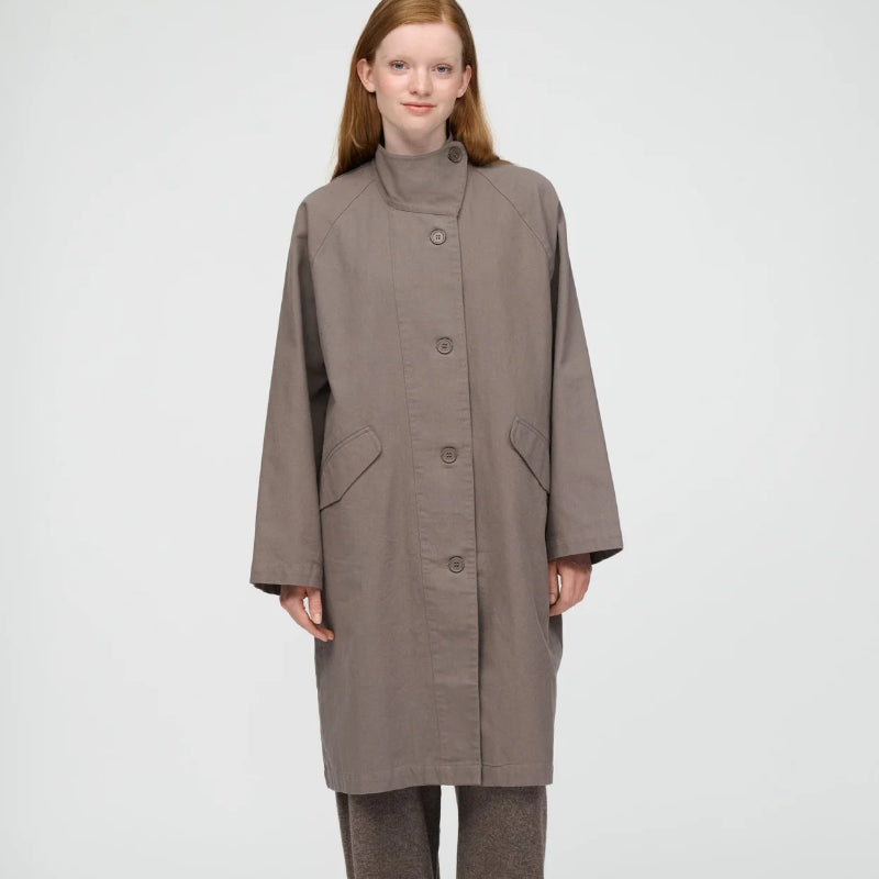 Ella Coat - Canvas - Kakhi grey