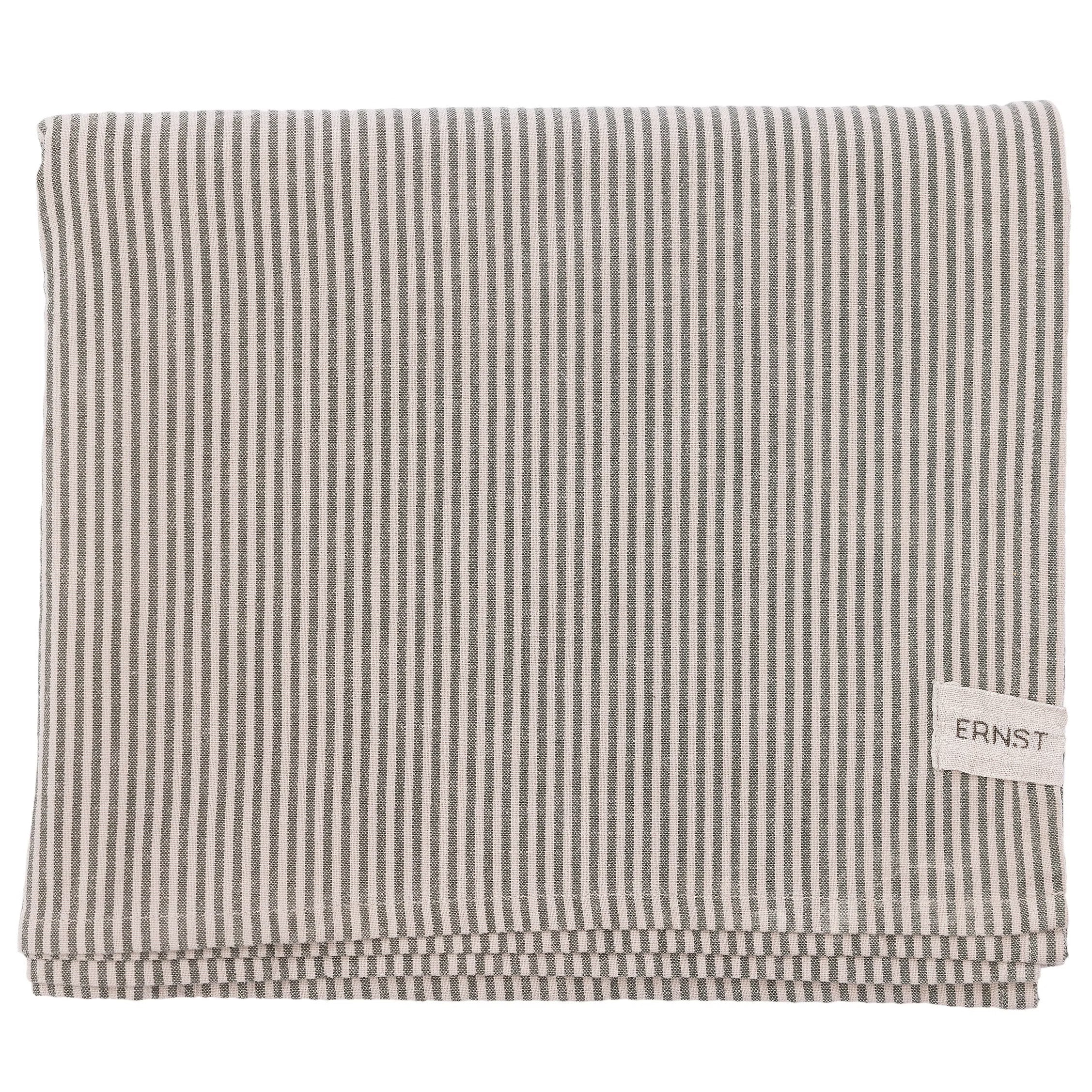 Dug - Beige/grøn strib - 145x300cm