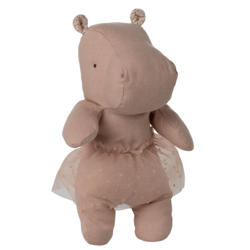 Flodhest med tyl - Safari friends - soft rose - Nordic Home Living