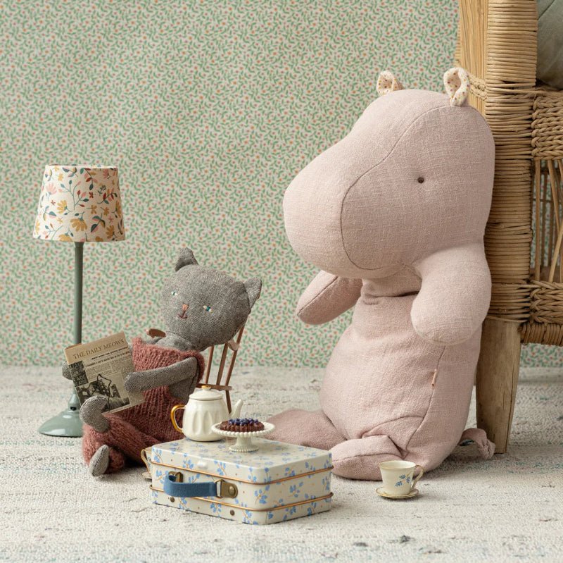 Flodhest - Safari friends - lys rosa - Nordic Home Living