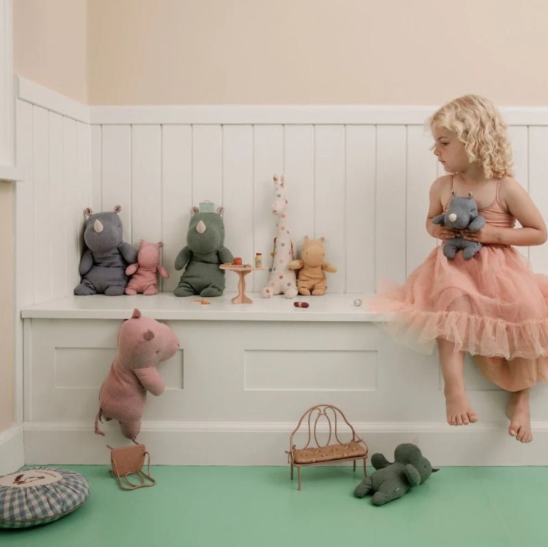 Flodhest - Safari friends - Råhvid - lille - Nordic Home Living