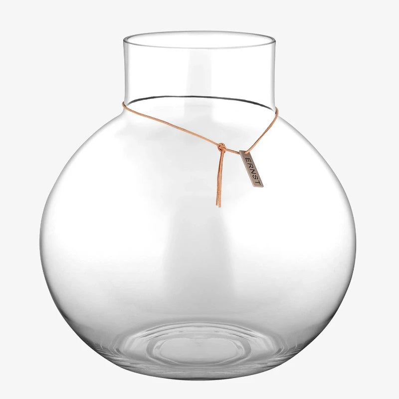 Glasvase - Rund - H 22cm Ø 21cm | ERNST - Nordic Home Living