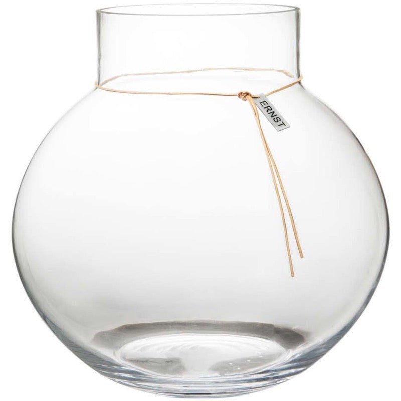 Glasvase - Rund - H 25cm Ø 24cm | ERNST - Nordic Home Living