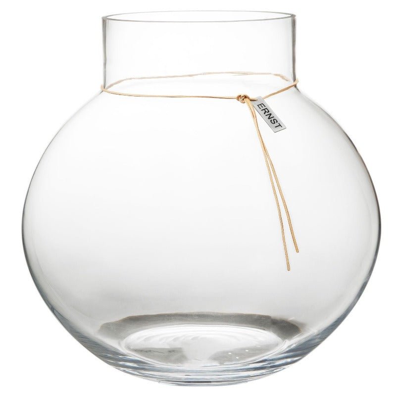 Glasvase - Rund - H 38cm Ø 38cm | ERNST - Nordic Home Living