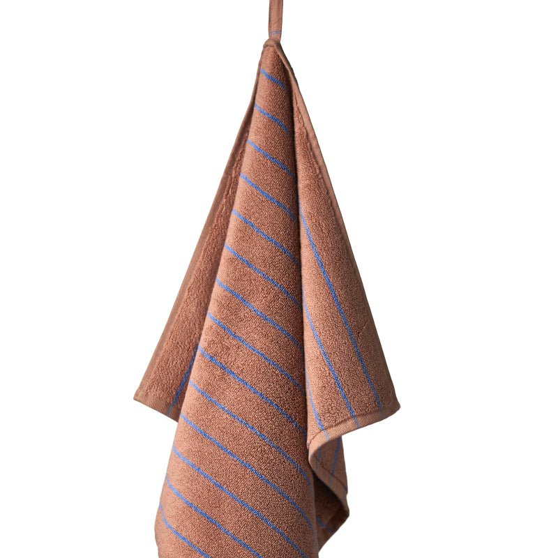Håndklæde - Naram - Camel & Ultramarine - Nordic Home Living