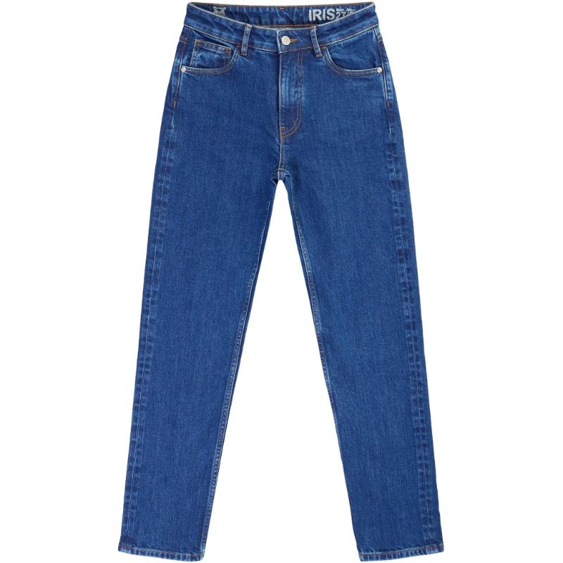 IRIS Mom Jeans - Mid Rise - Medium Blue | KnowledgeCotton Apparel Women - Nordic Home Living
