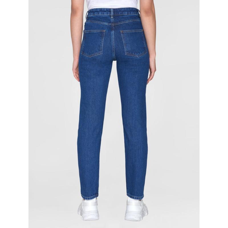 IRIS Mom Jeans - Mid Rise - Medium Blue | KnowledgeCotton Apparel Women - Nordic Home Living