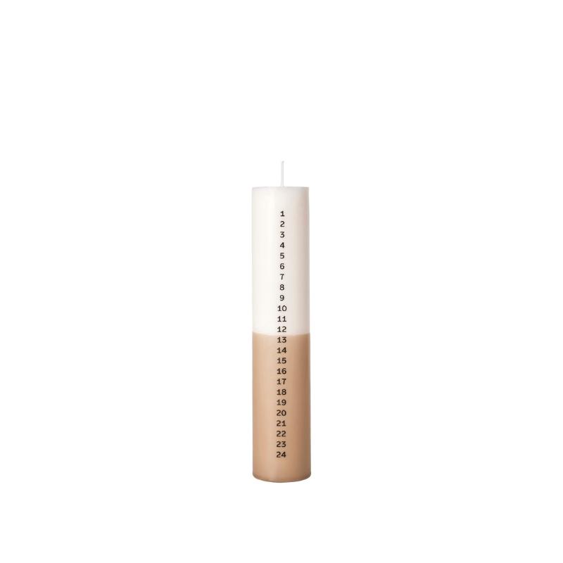 Kalenderlys - Ren stearin - Ø5 x H25 cm | Broste Copenhagen - Nordic Home Living