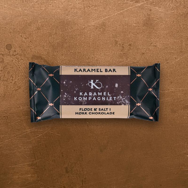 Karamelbar - Klassisk Fløde og salt i mørk chokolade - 50g | Karamel Kompagniet - Nordic Home Living
