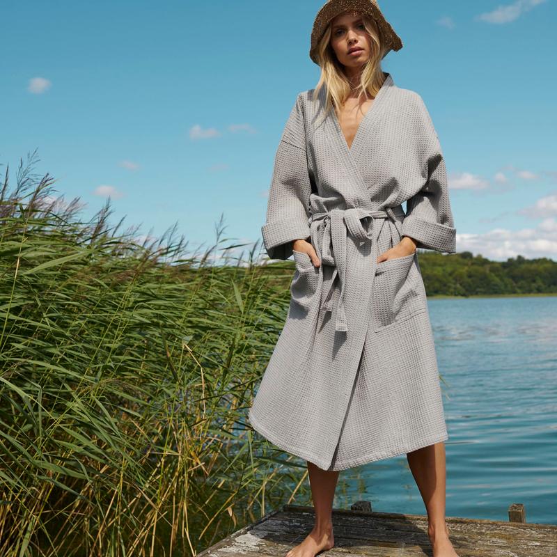 Kimono - Kathrine - Light Grey | Care By Me - Nordic Home Living