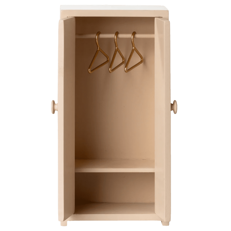 Klædeskab til dukkehus - Mus - Light rose - Nordic Home Living