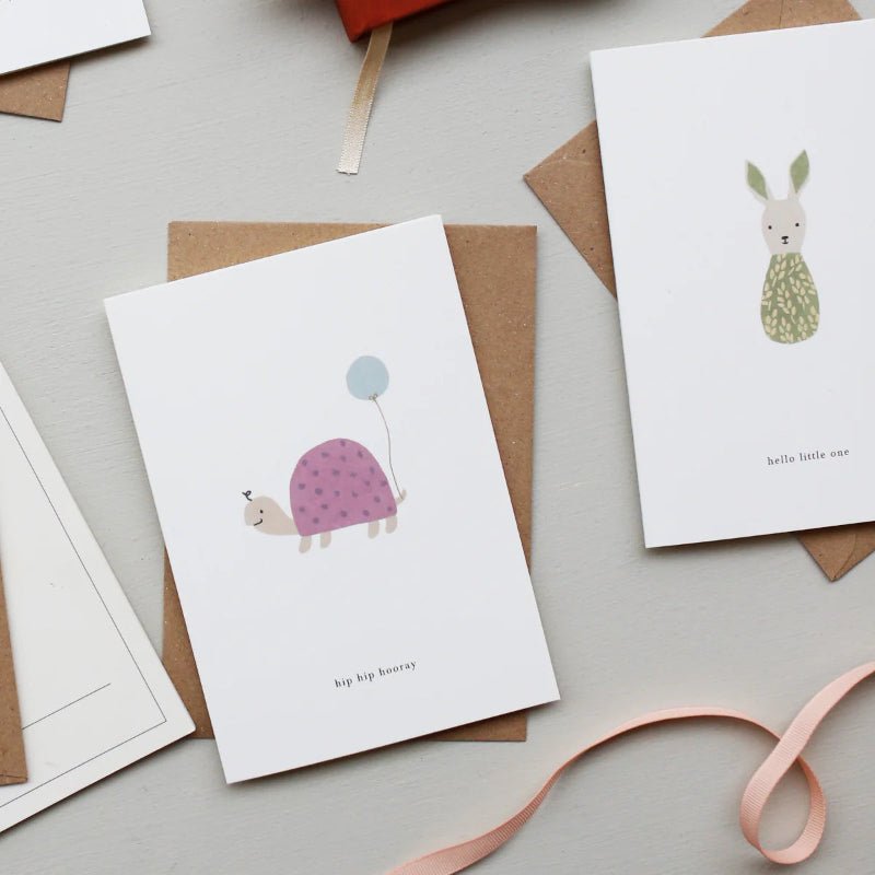 Kort - Birthday Turtle - hip hip hooray - Nordic Home Living