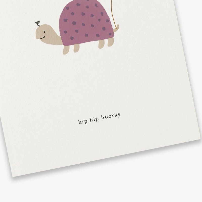 Kort - Birthday Turtle - hip hip hooray - Nordic Home Living