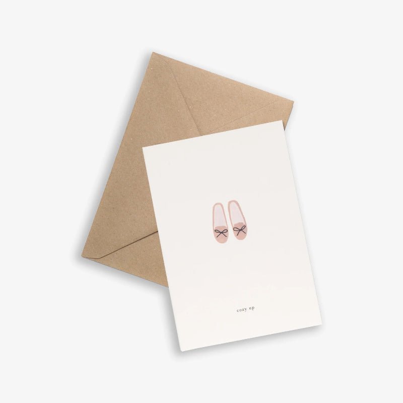 Kort - Slippers - cozy up - Nordic Home Living