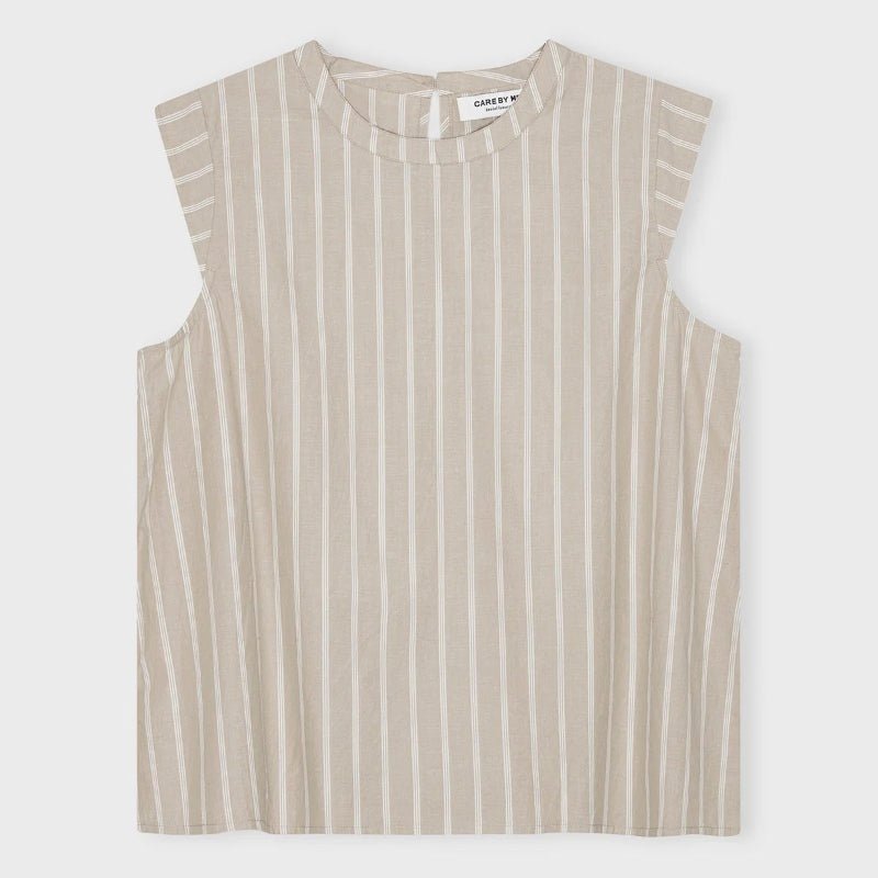 Laura Leaf top - sand/ pure white - Nordic Home Living