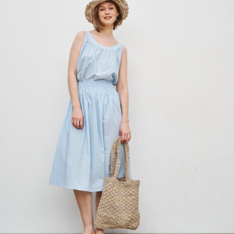 Laura Skirt - Summer blue/White - Nordic Home Living