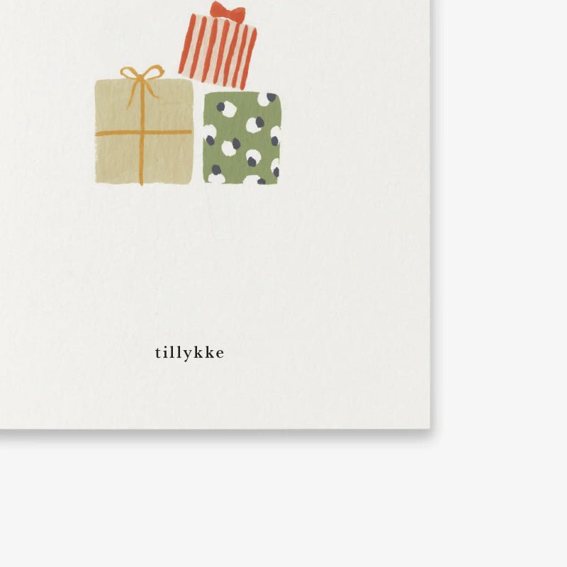 Lille Kort - Gavestak - tillykke - Nordic Home Living
