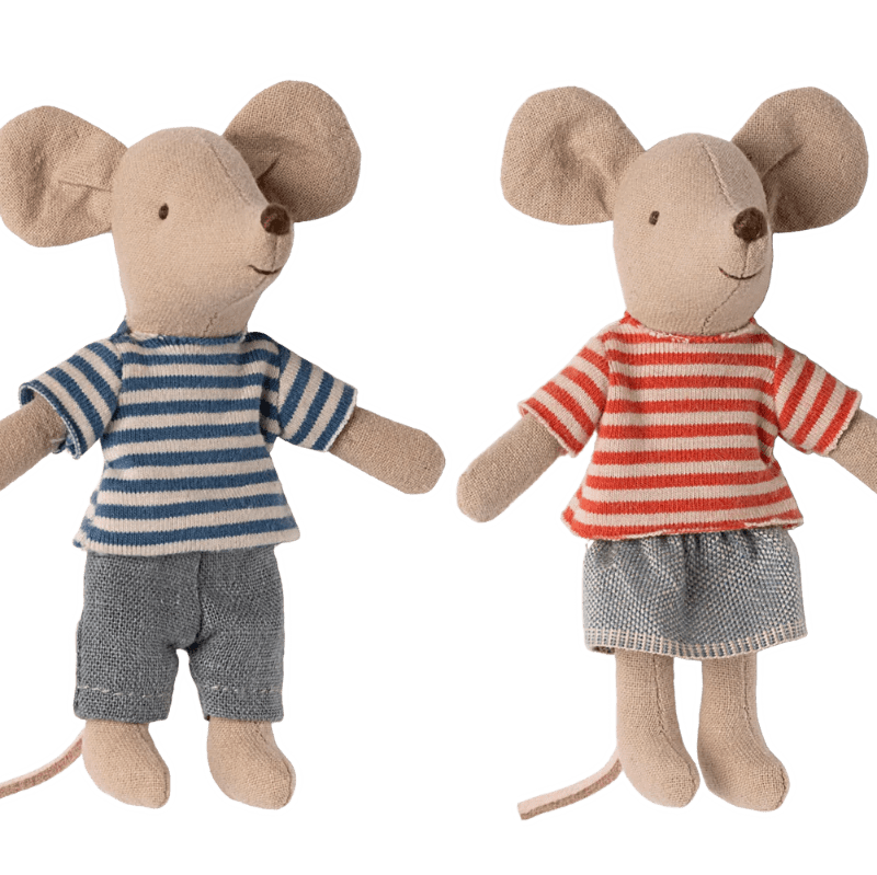 Louimax & Stella - lillebror & lillesøster mus - Nordic Home Living