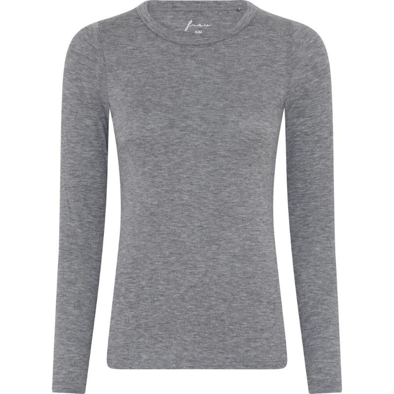 Lucca - LS O - neck - Medium Grey Melange - Nordic Home Living